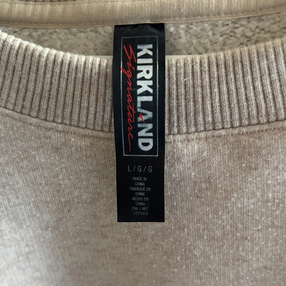 Kirkland Signature Cropped Sweatshirt in Light Beige - Picture 2 of 3